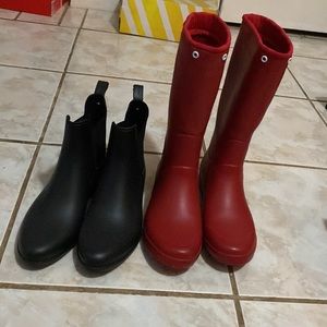 FREE Red Totes calf half rain boots (used)with purchase Sam Edelman Rain boots